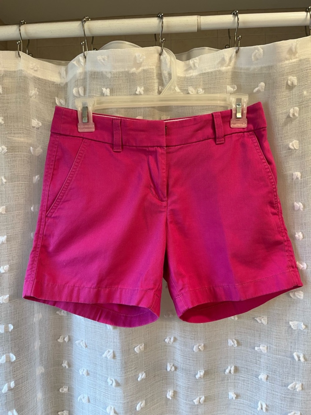 J. Crew Bright Pink Chino Shorts Classic Chino 5” inseam 00